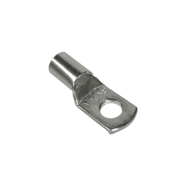 Lug Terminals, 2 AWG Gauge Wire, 5/16" Tin-Plated Copper Stud, PK 10
